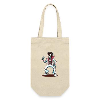 Skeleton Singer on Stage - Gift Bag for Bottles - nature - Front