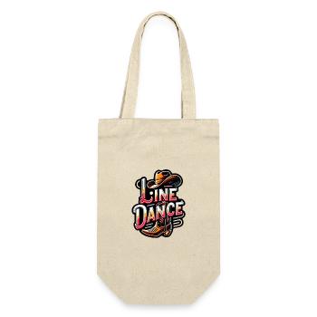 Colorful line dance design with cowboy hat - Gift Bag for Bottles - nature - Front