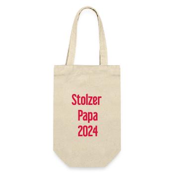 Proud Dad 2024 – for new fathers - Gift Bag for Bottles - nature - Front