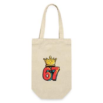 67 Number Krone - Gift Bag for Bottles - nature - Front