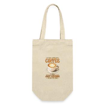 A Day Without Coffee No Clue Never Tried - Geschenkbeutel für Flaschen - Natur - Vorne