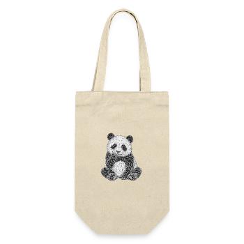 Motif géométrique de panda - Sac à bouteille - nature - Devant