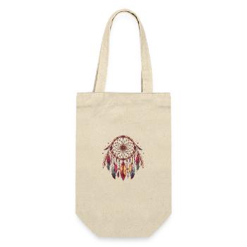 Dreamcatcher Feathers Spiritual Indian Jewelry - Gift Bag for Bottles - nature - Front