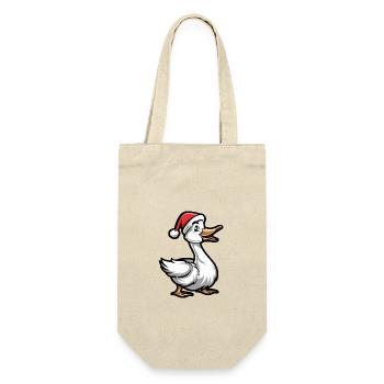 Gans Weihnachten - Geschenkbeutel für Flaschen - Natur - Vorne