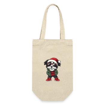 Border Collie Chien Noël Noël - Sac à bouteille - nature - Devant