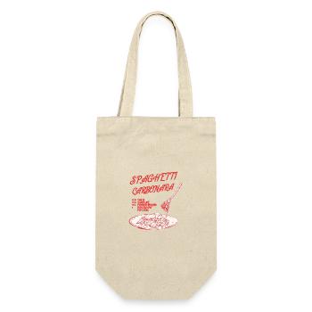 Spaghetti Carbonara Recipe - Gift Bag for Bottles - nature - Front