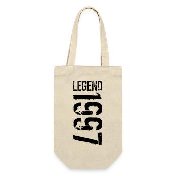 Legend 1997 black - Geschenkbeutel für Flaschen - Natur - Vorne