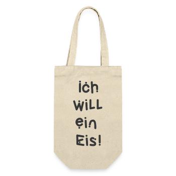 Ich will ein Eis! - Geschenkbeutel für Flaschen - Natur - Vorne