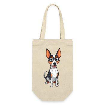 Curious Rat Terrier - Dog Artwork Pint - Gift Bag for Bottles - nature - Front