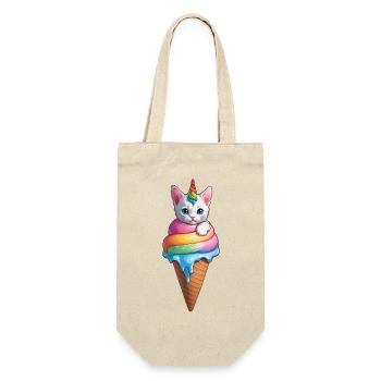Unicorn Kitten - Geschenkbeutel für Flaschen - Natur - Vorne