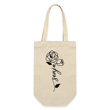 Sonja Name Vorname Namensblume - Geschenkbeutel für Flaschen - Natur - Vorne