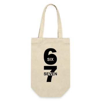 Six Seven - 67 - Meme - Basketball - 6-7 - Geschenkbeutel für Flaschen - Natur - Vorne