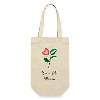 MAMIE. FÊTE DES MÈRES. BONNE FÊTE MAMIE. JE T'AIME - Sac à bouteille - nature - Devant