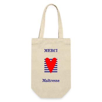 MAÎTRESSE. MERCI. MERCI MAÎTRESSE - Sac à bouteille - nature - Devant