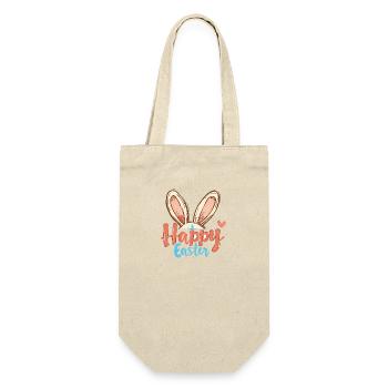 Frohe Ostern Hasenohren Bunter Frühling für - Geschenkbeutel für Flaschen - Natur - Vorne