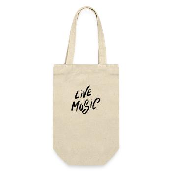 Live-Musik! - Geschenkbeutel für Flaschen - Natur - Vorne