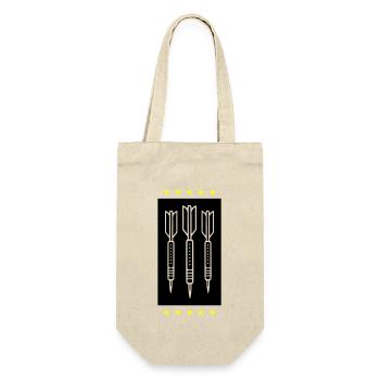 Darts Team Dartpfeile Symbol - Geschenkbeutel für Flaschen - Natur - Vorne