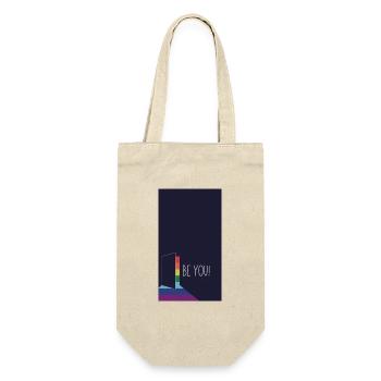 Be You LGBTQ Pride Shirt – Rainbow Self Love Desig - Geschenkbeutel für Flaschen - Natur - Vorne