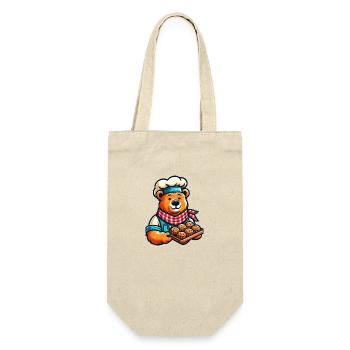 Baking Bear - Gift Bag for Bottles - nature - Front