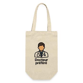 Docteur préféré cadeau médecin - Sac à bouteille - nature - Devant
