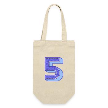 5. 5 YEARS. 5th ANNIVERSARY. 5 YEAR ANNIVERSARY - Gift Bag for Bottles - nature - Front