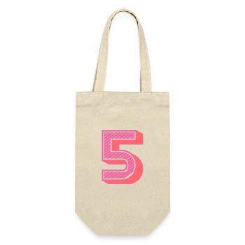 5. 5 YEARS. 5th ANNIVERSARY. 5 YEAR ANNIVERSARY - Gift Bag for Bottles - nature - Front