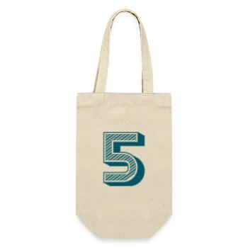 5. 5 YEARS. 5th ANNIVERSARY. 5 YEAR ANNIVERSARY - Gift Bag for Bottles - nature - Front