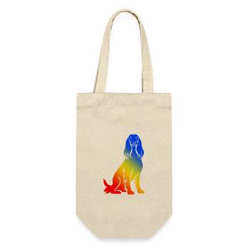 Afghan Hound Hund Bunt - Geschenkbeutel für Flaschen - Natur - Vorne