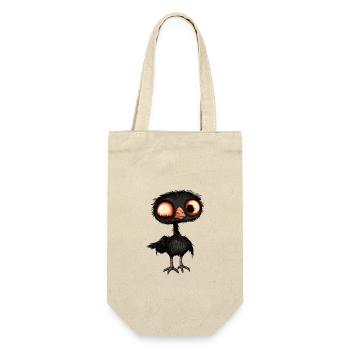Strauß Halloween Comic Lustig - Geschenkbeutel für Flaschen - Natur - Vorne
