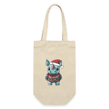 Bande dessinée de Noël Rhino - Sac à bouteille - nature - Devant