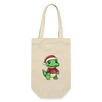 Bande dessinée de Noël alligator - Sac à bouteille - nature - Devant