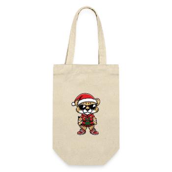 Guépard Noël Bande dessinée Cool - Sac à bouteille - nature - Devant