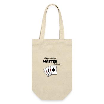Watten Offizielles Shirt - Geschenkbeutel für Flaschen - Natur - Vorne