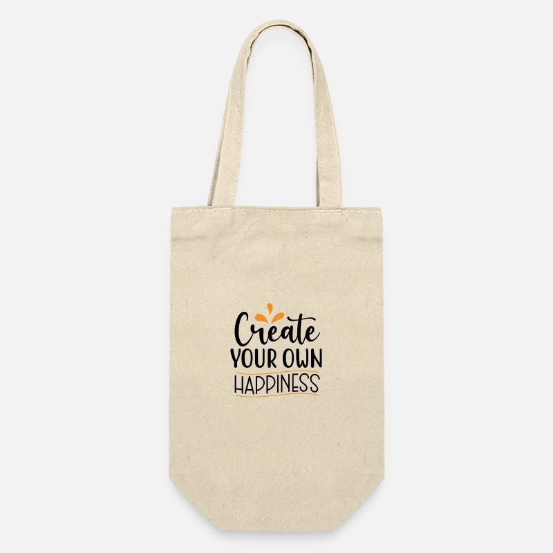 Design Create Your Own Happiness - Sac à bouteille - nature