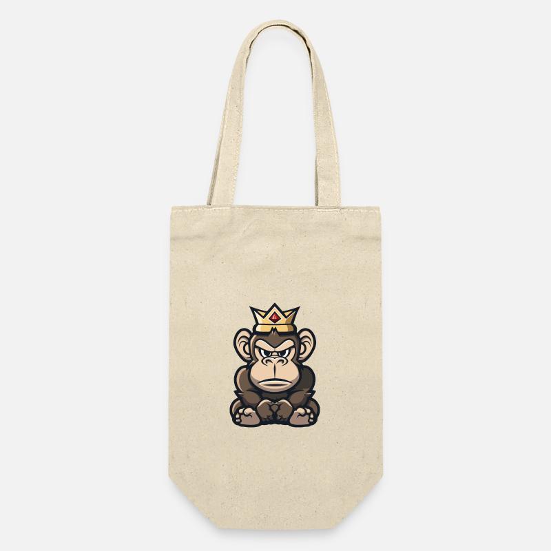 Couronne de bande dessinée de singe - Sac à bouteille - nature