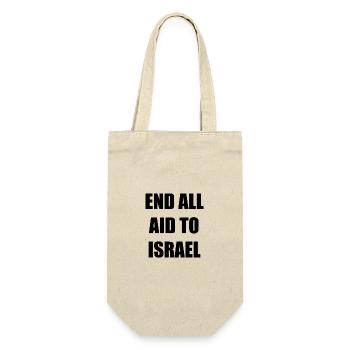 END ALL AID TO ISRAEL - Geschenkbeutel für Flaschen - Natur - Vorne