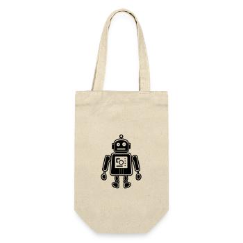 robot - Gift Bag for Bottles - nature - Front