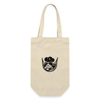 Little sleeping cat in hammock - Gift Bag for Bottles - nature - Front
