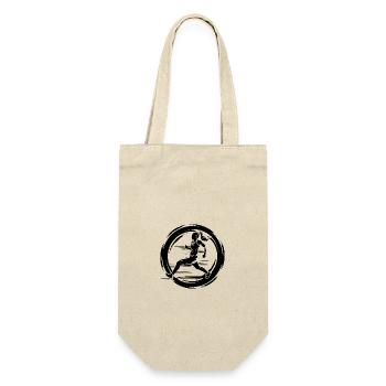 Running Marathon Woman - Gift Bag for Bottles - nature - Front