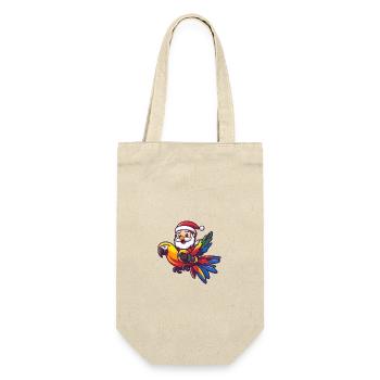 Parrot Santa Claus - Gift Bag for Bottles - nature - Front