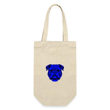Bulldog Hund Tier Porträt - Geschenkbeutel für Flaschen - Natur - Vorne