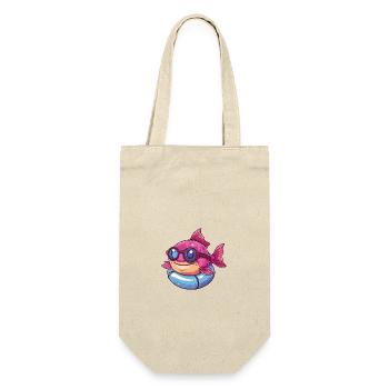 Piranha Fish Comic Cool - Gift Bag for Bottles - nature - Front