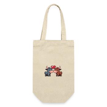 Taurus Couple Valentine's Day - Gift Bag for Bottles - nature - Front