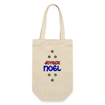NOËL. JOYEUX NOËL. MERRY CHRISTMAS. NOUVEL AN - Sac à bouteille - nature - Devant