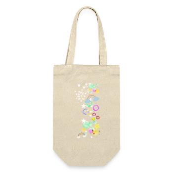 sterne, herzen, zeichnung, illustration,Regenbogen - Geschenkbeutel für Flaschen - Natur - Vorne