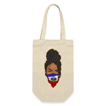 Haïti Drapeau Haïtien Femme Princesse I Cadeau - Sac à bouteille - nature - Devant