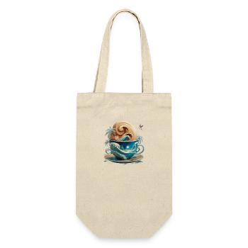 Tropical Beach Waves Kaffeetasse für eine - Geschenkbeutel für Flaschen - Natur - Vorne