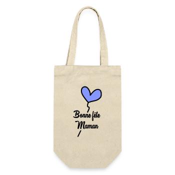 MUTTERTAG. SCHÖNEN MUTTERTAG. MAMA - Geschenkbeutel für Flaschen - Natur - Vorne