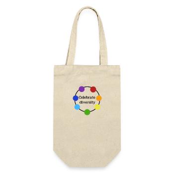 Celebrate differences - Geschenkbeutel für Flaschen - Natur - Vorne