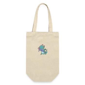 Dino avec cartable - Sac à bouteille - nature - Devant
